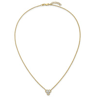 14k Lab Grown Diamond VS+ F+ 3-stone Fashion Necklace