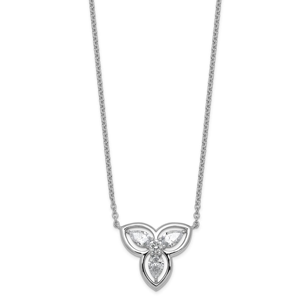 14kw Lab Grown Diamond VS+ F+ 3-stone Fashion Necklace