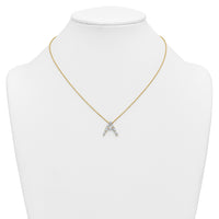 14ky Lab Grown Diamond VS+ F+ Complete Initial A Necklace