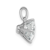 14kw 1 1/2ct Cert Lab Grown VS+ F+ Round 8X Diamond Pendant