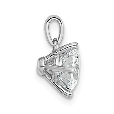 14kw 1 1/2ct Cert Lab Grown VS+ F+ Round 8X Diamond Pendant