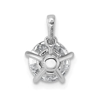14kw 1 1/2ct Cert Lab Grown VS+ F+ Round 8X Diamond Pendant