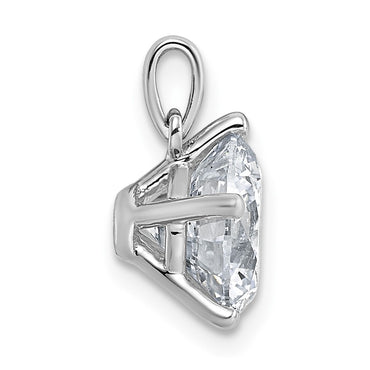 14kw 3ct Cert Lab Grown VS+ F+ Round 8X Diamond Pendant