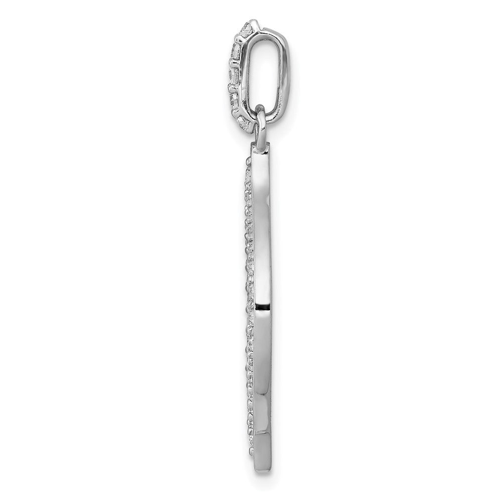 14kw 1/2ct Lab Grown Diamond VS/SI+ G+ Complete Fashion Open Pendant