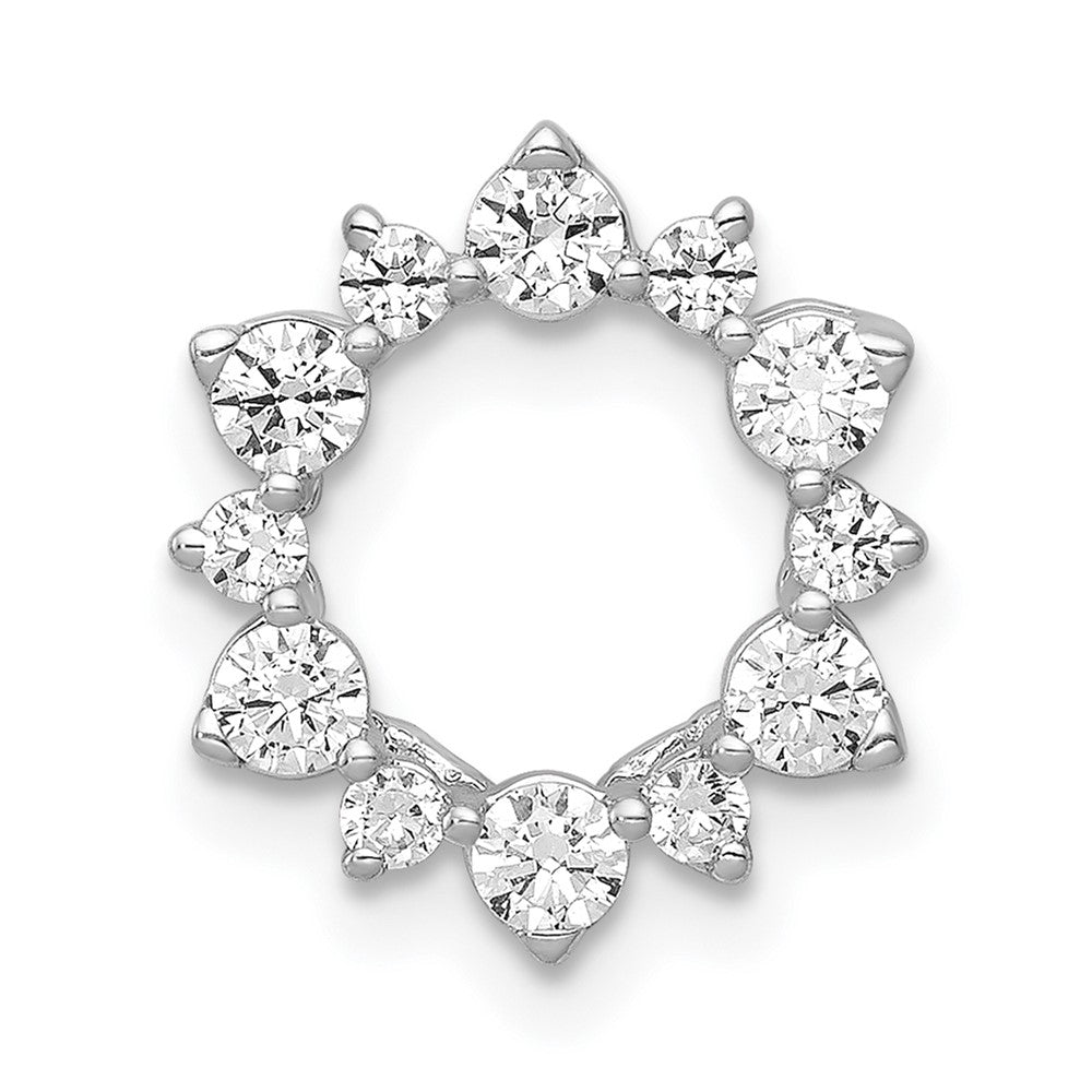 14kw 1/2ct Lab Grown Diamond VS/SI+ G+ Comp Fashion Circle Chain Slide