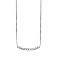 14kw 1/4ct Lab Grown Diamond VS/SI+ G+ Comp 18in Curved Bar Necklace