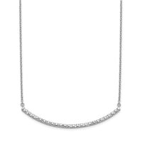 14kw 1/2ct Lab Grown Diamond VS/SI+ G+ Comp 18in Curved Bar Necklace