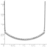 14kw 1/2ct Lab Grown Diamond VS/SI+ G+ Comp 18in Curved Bar Necklace