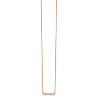 14k Rose Gold 1/4ct Lab Grown Diamond VS/SI+ G+ Comp 18in Bar Necklace