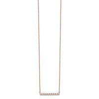 14k Rose Gold 1/2ct Lab Grown Diamond VS/SI+ G+ Comp 18in Bar Necklace