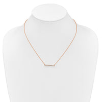 14k Rose Gold 1/2ct Lab Grown Diamond VS/SI+ G+ Comp 18in Bar Necklace