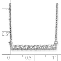 14k White Gold 1/2ct Lab Grown Diamond VS/SI+ G+ Comp 18in Bar Necklace