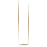 14k 1/2ct Lab Grown Diamond VS/SI+ G+ Comp 18in Bar Necklace