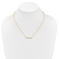 14k 1/2ct Lab Grown Diamond VS/SI+ G+ Comp 18in Bar Necklace