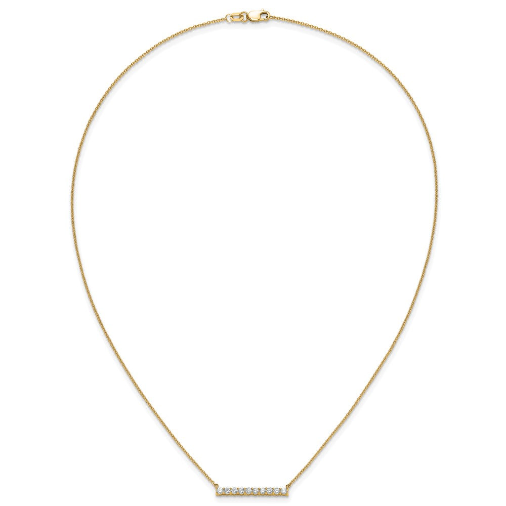 14k 1/2ct Lab Grown Diamond VS/SI+ G+ Comp 18in Bar Necklace