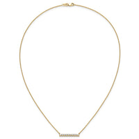 14k 1/2ct Lab Grown Diamond VS/SI+ G+ Comp 18in Bar Necklace