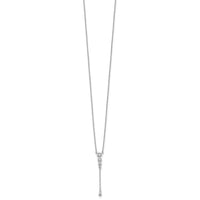 14k White Gold 1/4ct Lab Grown Diamond VS/SI+ G+ 17.5in Dangle Necklace