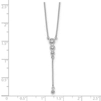 14k White Gold 1/4ct Lab Grown Diamond VS/SI+ G+ 17.5in Dangle Necklace