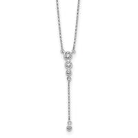 14k White Gold 1/4ct Lab Grown Diamond VS/SI+ G+ 17.5in Dangle Necklace