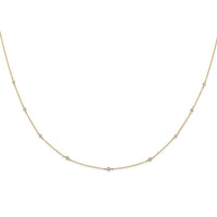 14k 1/2ct Lab Grown Diamond VS/SI+ G+ Comp 9 Station 18in Necklace