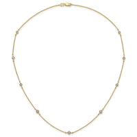 14k 1/2ct Lab Grown Diamond VS/SI+ G+ Comp 9 Station 18in Necklace
