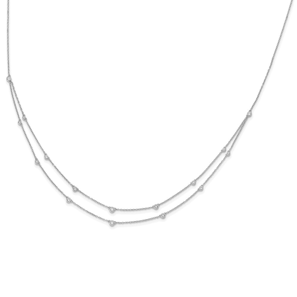 14kw 1/2ct Lab Grown Dia VS/SI+ G+ Comp 16 Station 18in Necklace