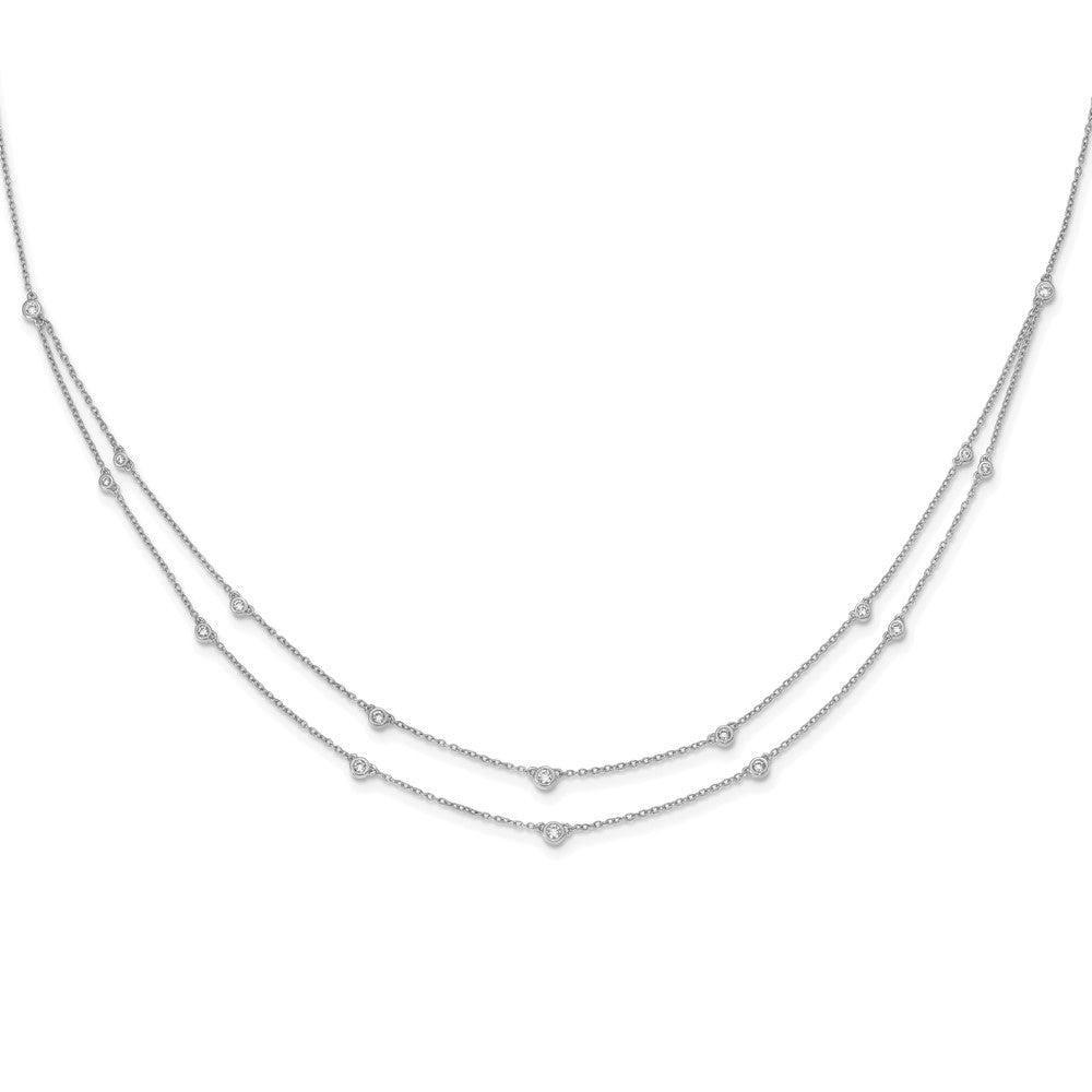 14kw 1/2ct Lab Grown Dia VS/SI+ G+ Comp 16 Station 18in Necklace