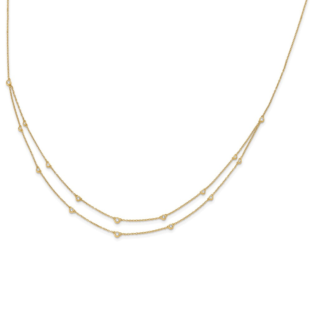 14k 1/2ct Lab Grown Dia VS/SI+ G+ Comp 16 Station 18in Necklace