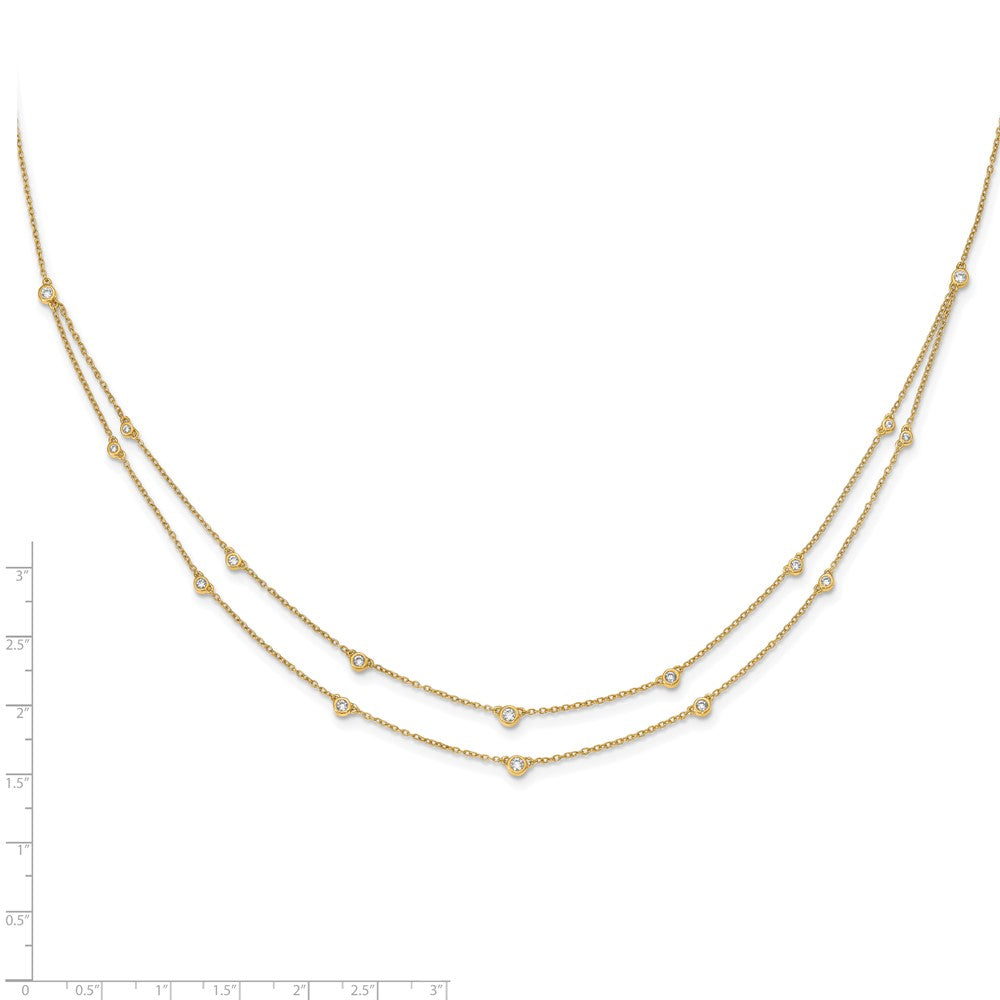 14k 1/2ct Lab Grown Dia VS/SI+ G+ Comp 16 Station 18in Necklace