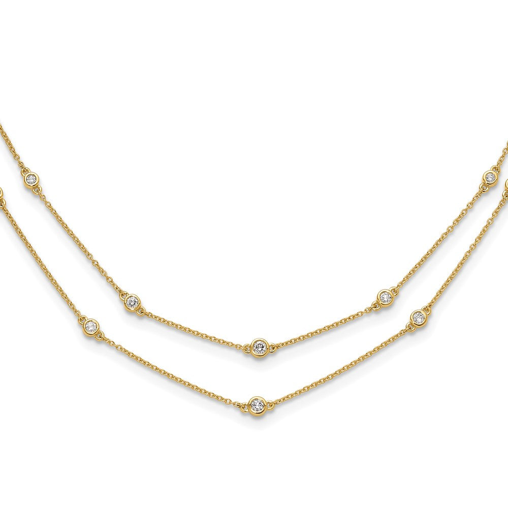 14k 1/2ct Lab Grown Dia VS/SI+ G+ Comp 16 Station 18in Necklace