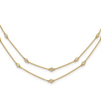14k 1/2ct Lab Grown Dia VS/SI+ G+ Comp 16 Station 18in Necklace