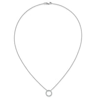 14k 1/4ct Lab Grown Diamond VS/SI+ G+ 18in Round Pendant Necklace