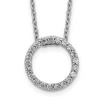 14k 1/4ct Lab Grown Diamond VS/SI+ G+ 18in Round Pendant Necklace