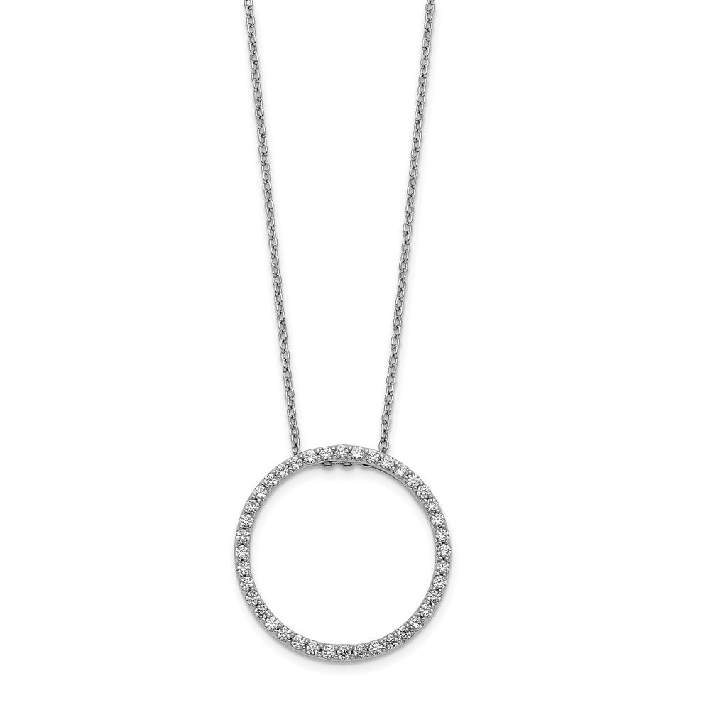 14kw 5/8ct Lab Grown Diamond VS/SI+ G+ 18in Round Pendant Necklace