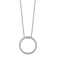 14kw 5/8ct Lab Grown Diamond VS/SI+ G+ 18in Round Pendant Necklace