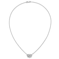 14kw 1/15ct Lab Grown Diamond VS/SI+ G+ Comp Lotus Flower 18in Necklace