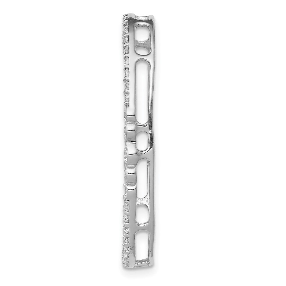 14kw 3/4ct Lab Grown Diamond VS/SI+ G+ Comp Oval Chain Slide