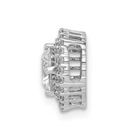 14kw 3/4ct Lab Grown Diamond VS/SI+ G+ Comp Halo Chain Slide