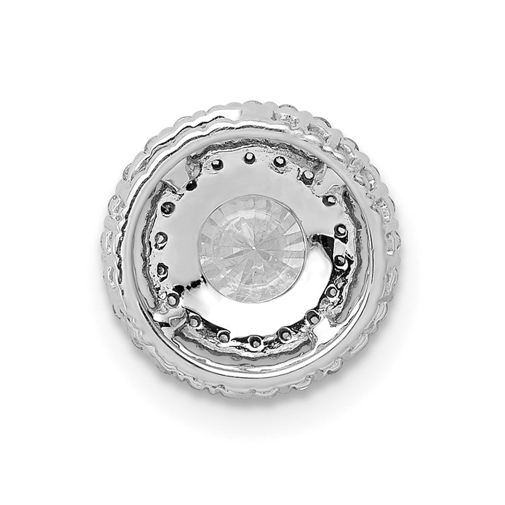 14kw 3/4ct Lab Grown Diamond VS/SI+ G+ Comp Halo Chain Slide