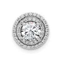 14kw 3/4ct Lab Grown Diamond VS/SI+ G+ Comp Halo Chain Slide