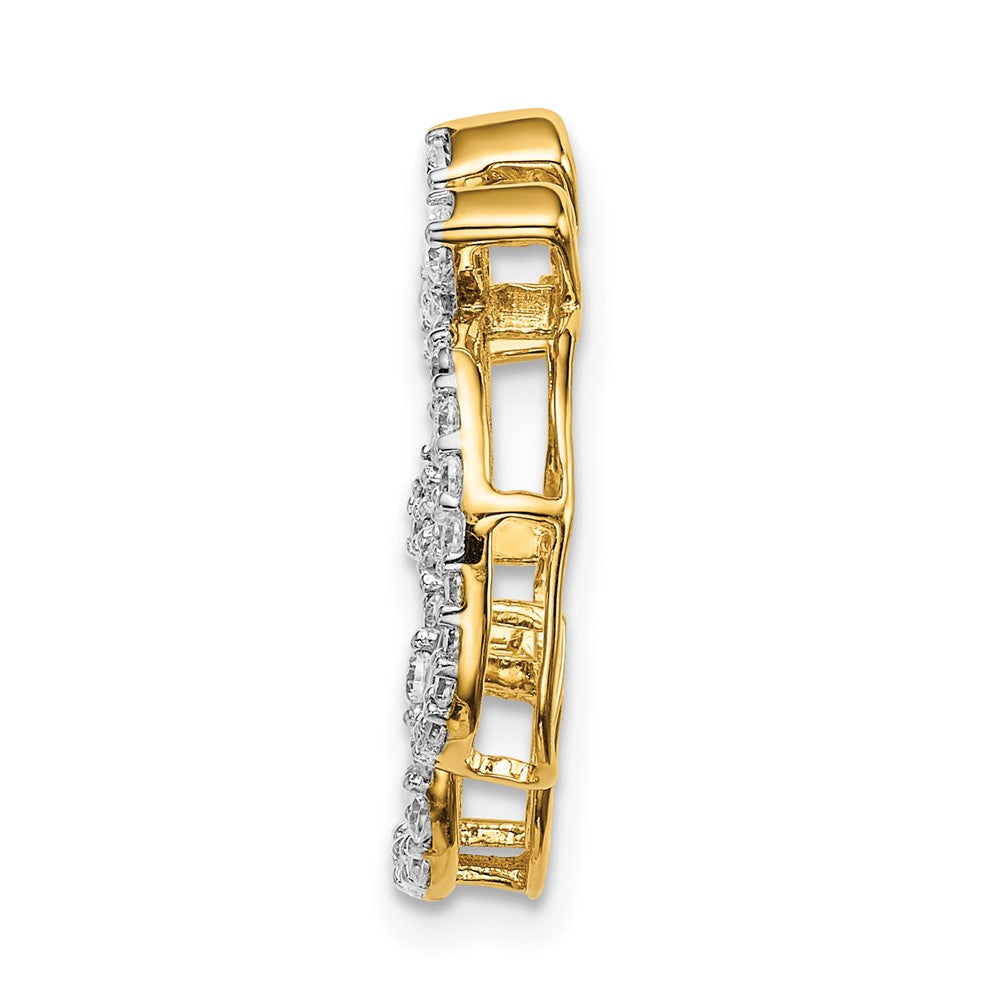 14k 3/8ct Lab Grown Diamond VS/SI+ G+ Comp Om Chain Slide