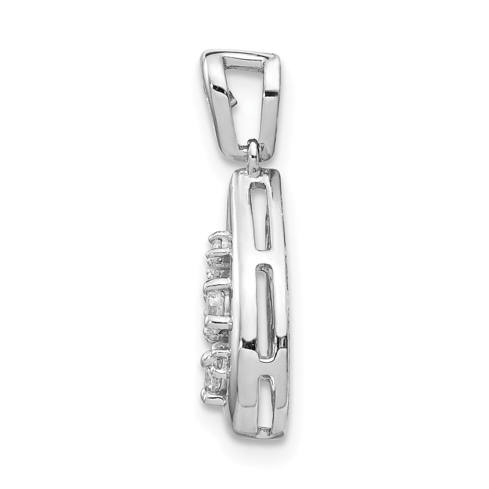 14kw 1/5ct Lab Grown Dia VS/SI+ G+ Comp Cluster Teardrop Pendant