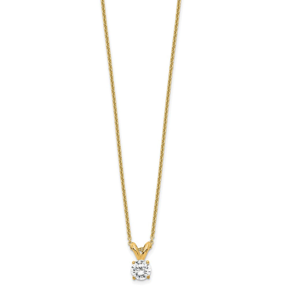 14k 1/4ct Lab Grown Diamond VS+ F+ Comp 4 Prong 18in Solitaire Necklace