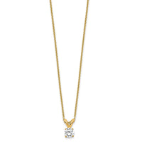 14k 1/4ct Lab Grown Diamond VS+ F+ Comp 4 Prong 18in Solitaire Necklace