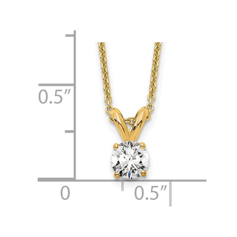 14k 1/4ct Lab Grown Diamond VS+ F+ Comp 4 Prong 18in Solitaire Necklace