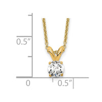 14k 1/4ct Lab Grown Diamond VS+ F+ Comp 4 Prong 18in Solitaire Necklace