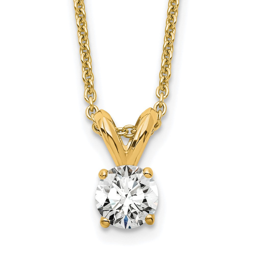14k 1/4ct Lab Grown Diamond VS+ F+ Comp 4 Prong 18in Solitaire Necklace