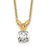 14k 1/4ct Lab Grown Diamond VS+ F+ Comp 4 Prong 18in Solitaire Necklace