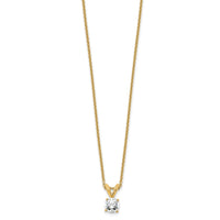 14k 1/3ct Lab Grown Diamond VS+ F+ Comp 4 Prong 18in Solitaire Necklace