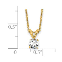 14k 1/3ct Lab Grown Dia VS/SI+ G+ Comp 4 Prong 18in Solitaire Necklace
